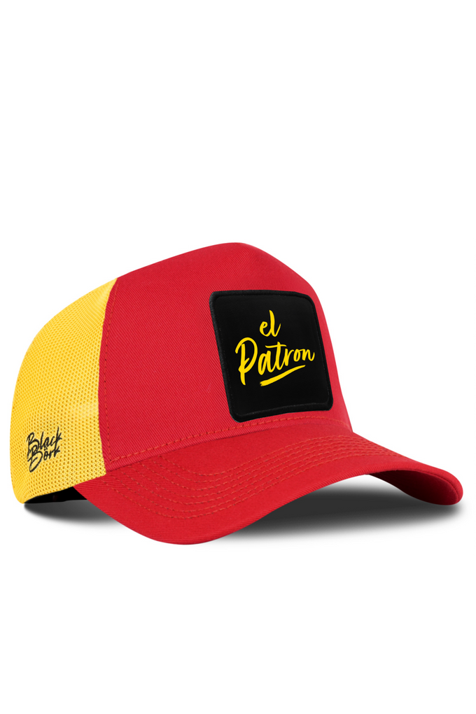 Red and Yellow Trucker Cap with El Patron Logo