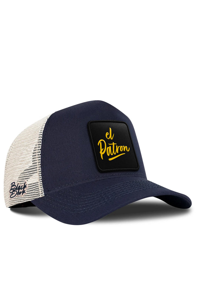El Patron Logolu Lacivert-Bej Trucker Şapka