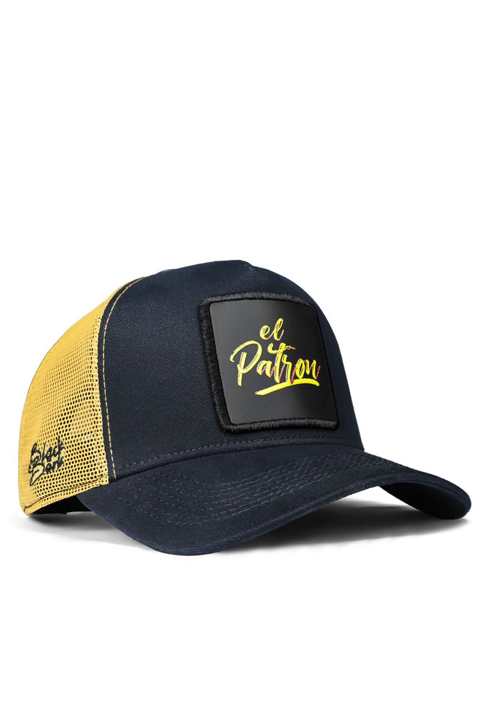 el-patron-logolu-lacivert-sari-trucker-sapka-2041 - BlackBörk TR
