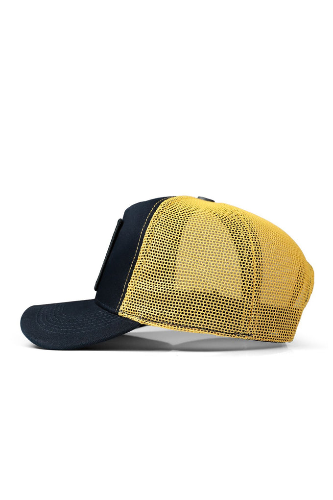 el-patron-logolu-lacivert-sari-trucker-sapka-2044 - BlackBörk TR