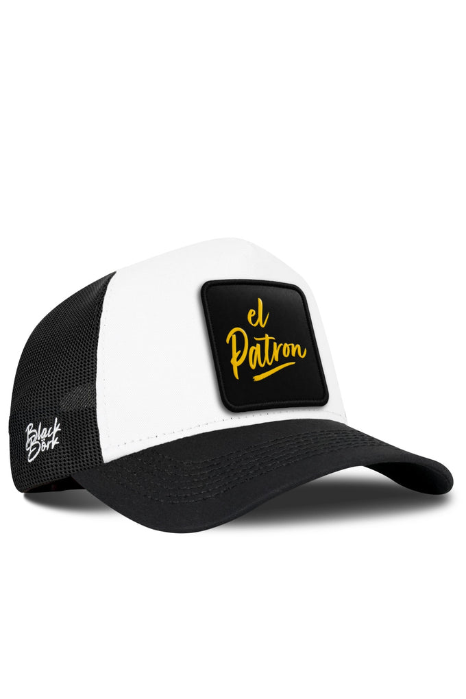 El Patron Logolu Siyah-Beyaz Trucker Şapka