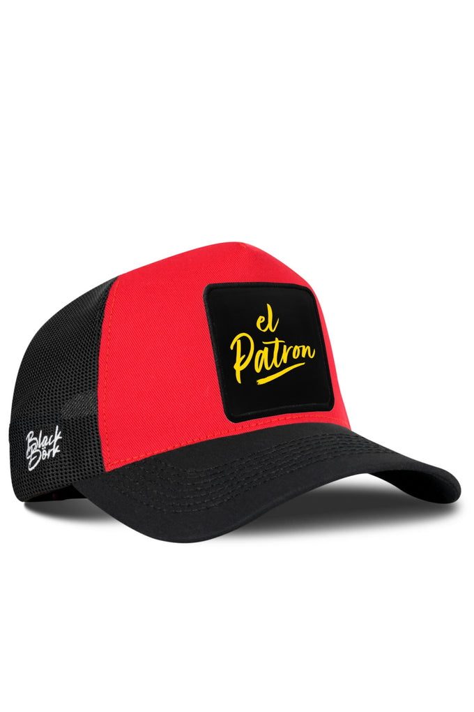 Black-Red Trucker Cap with El Patron Logo