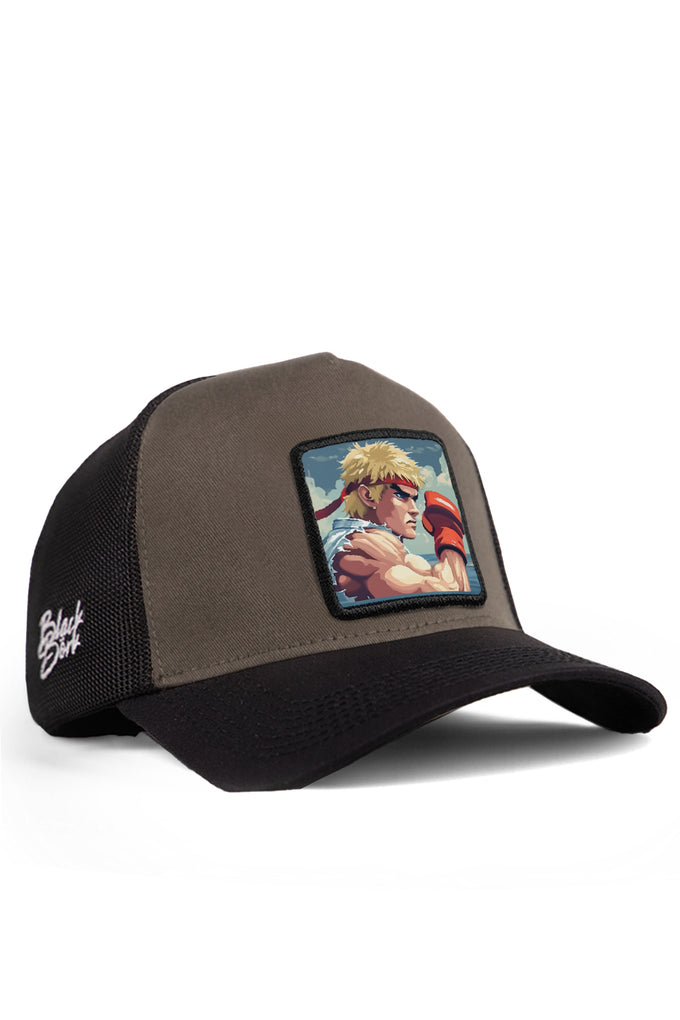 fighter-logolu-siyah-haki-trucker-sapka-5618 - BlackBörk TR