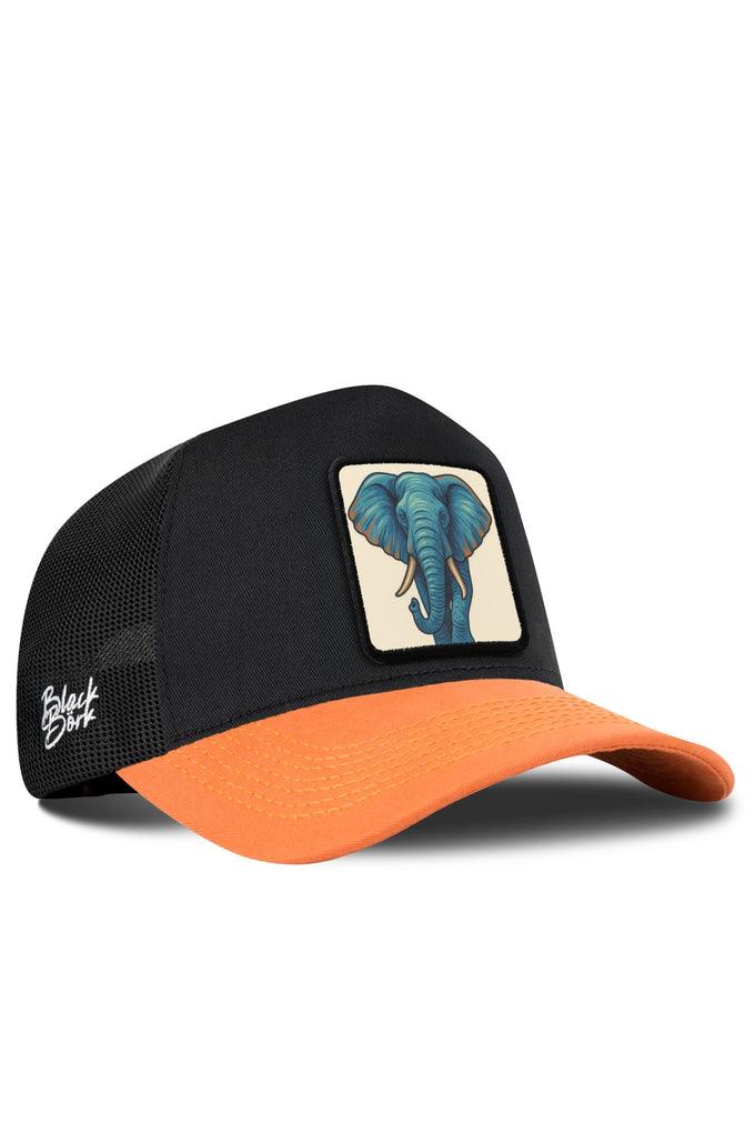 Fil Logolu Kiremit-Siyah Trucker Şapka
