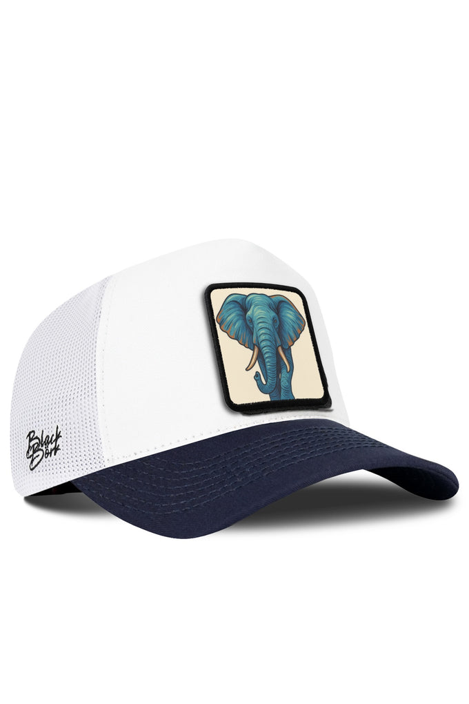 Fil Logolu Lacivert-Beyaz Trucker Şapka