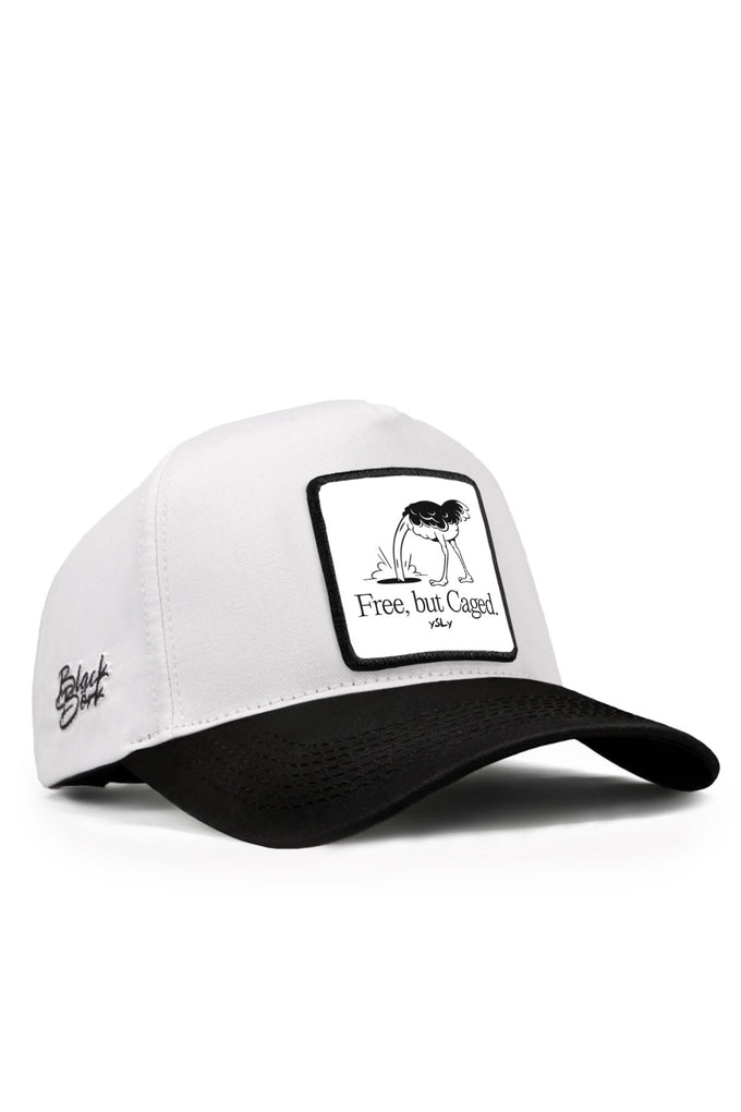 free-but-caged-logolu-siyah-beyaz-beyzbol-sapka-4104 - BlackBörk TR
