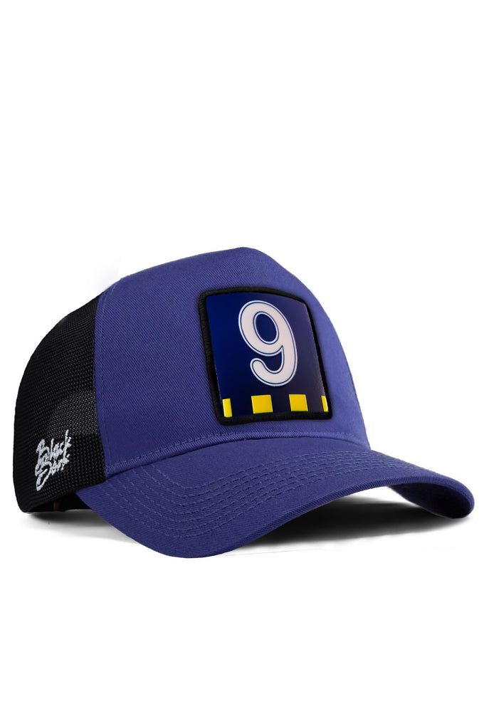 futbol-sari-lacivert-logolu-siyah-mavi-trucker-sapka-2533 - BlackBörk TR