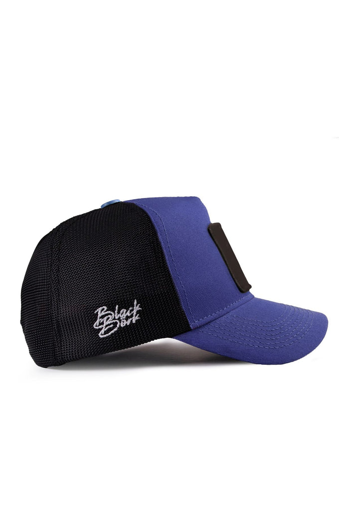 futbol-sari-lacivert-logolu-siyah-mavi-trucker-sapka-2534 - BlackBörk TR