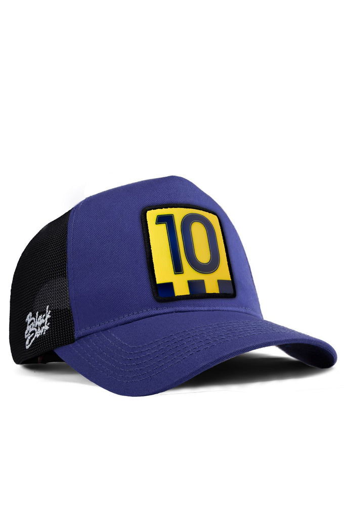 futbol-sari-lacivert-logolu-siyah-mavi-trucker-sapka-2538 - BlackBörk TR