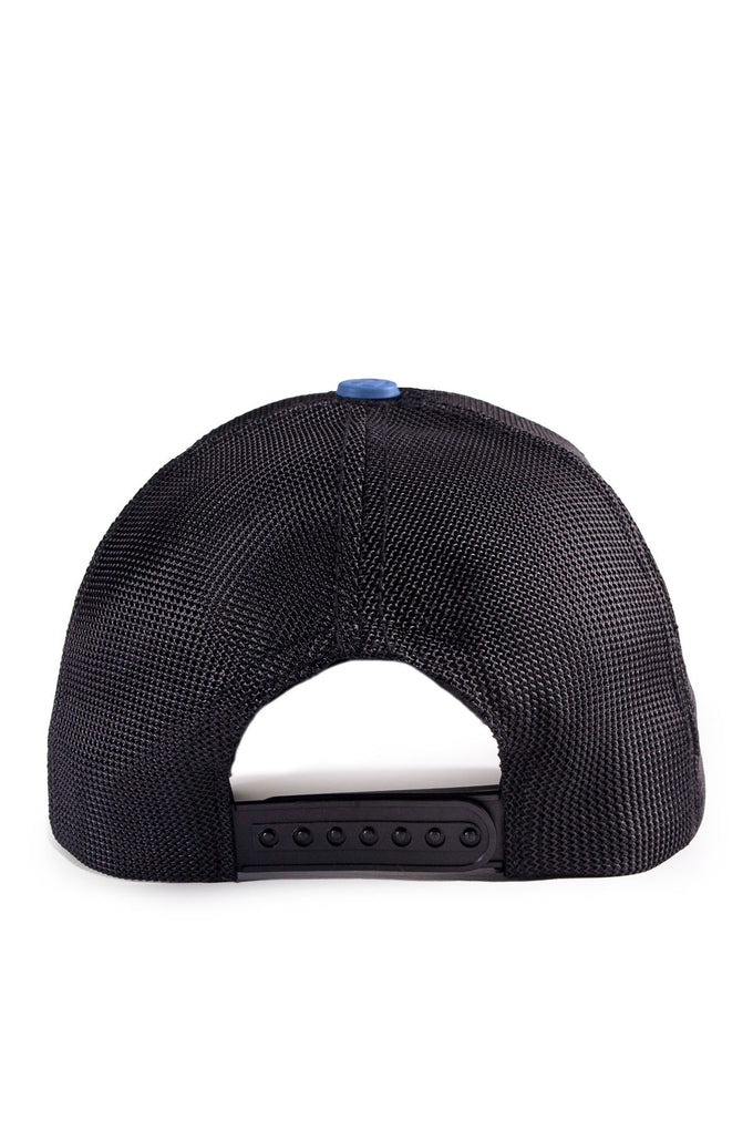 futbol-sari-lacivert-logolu-siyah-mavi-trucker-sapka-2542 - BlackBörk TR