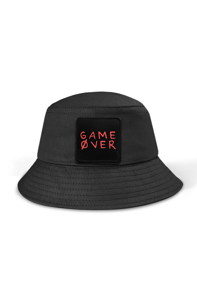 Game Over Logolu Siyah Bucket Şapka