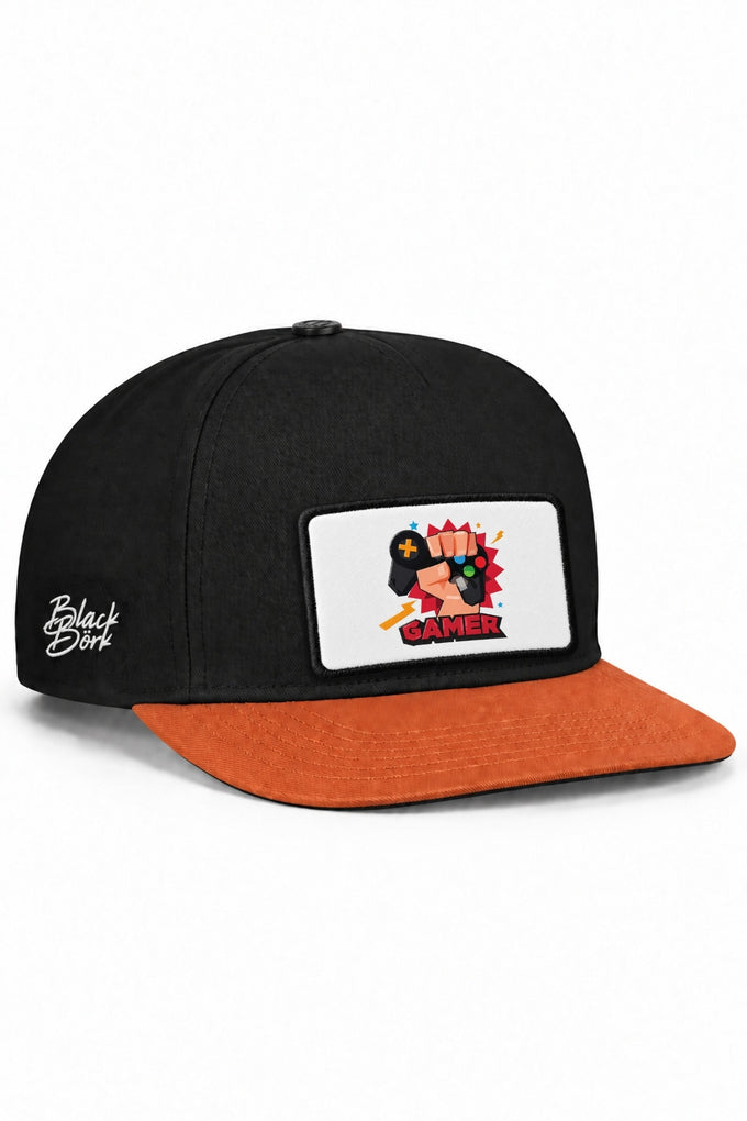 Tile-Black Hip Hop Cap with Gamer Logo