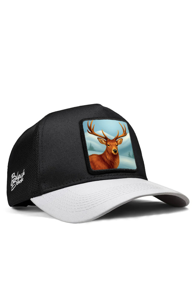geyik-logolu-beyaz-siyah-trucker-sapka-2232 - BlackBörk TR