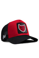 Go Hell Logolu Siyah-Kırmızı Trucker Şapka