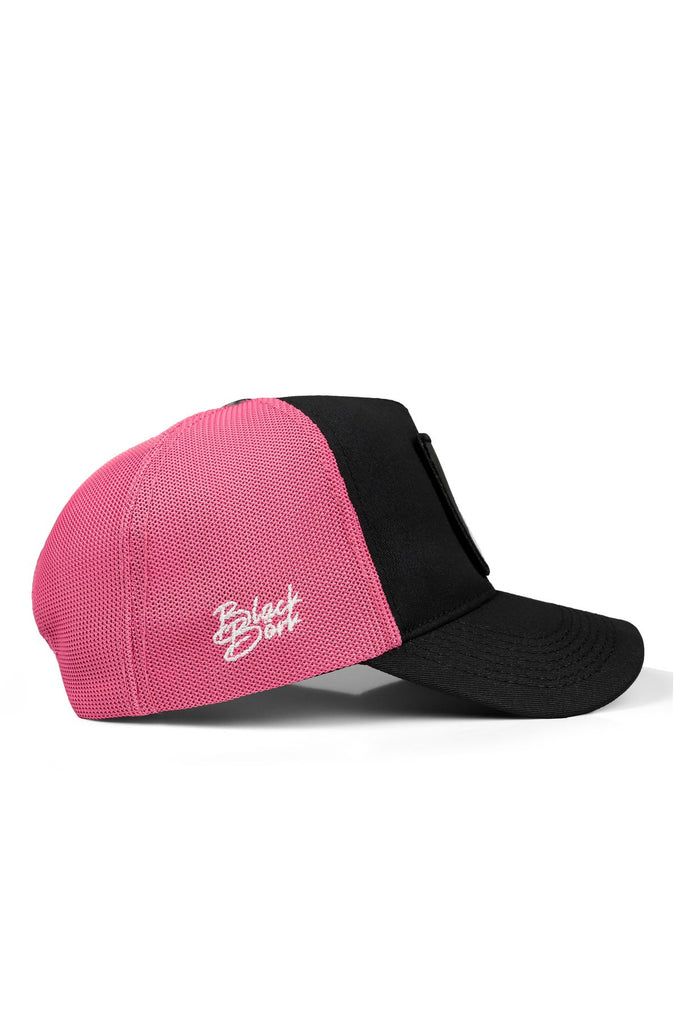 Good Luck Logolu Siyah-Pembe Trucker Şapka