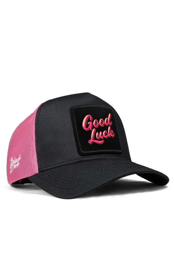 good-luck-logolu-siyah-pembe-trucker-sapka-2717 - BlackBörk TR