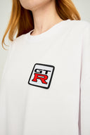 GTR Logolu Oversize B-Shirt Beyaz