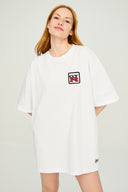 GTR Logolu Oversize B-Shirt Beyaz