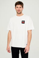 GTR Logolu Oversize B-Shirt Beyaz