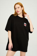 GTR Logolu Oversize B-Shirt Siyah