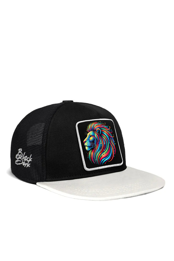Hip Hop Kids Aslan Logolu Beyaz-Siyah Çocuk Trucker Şapka