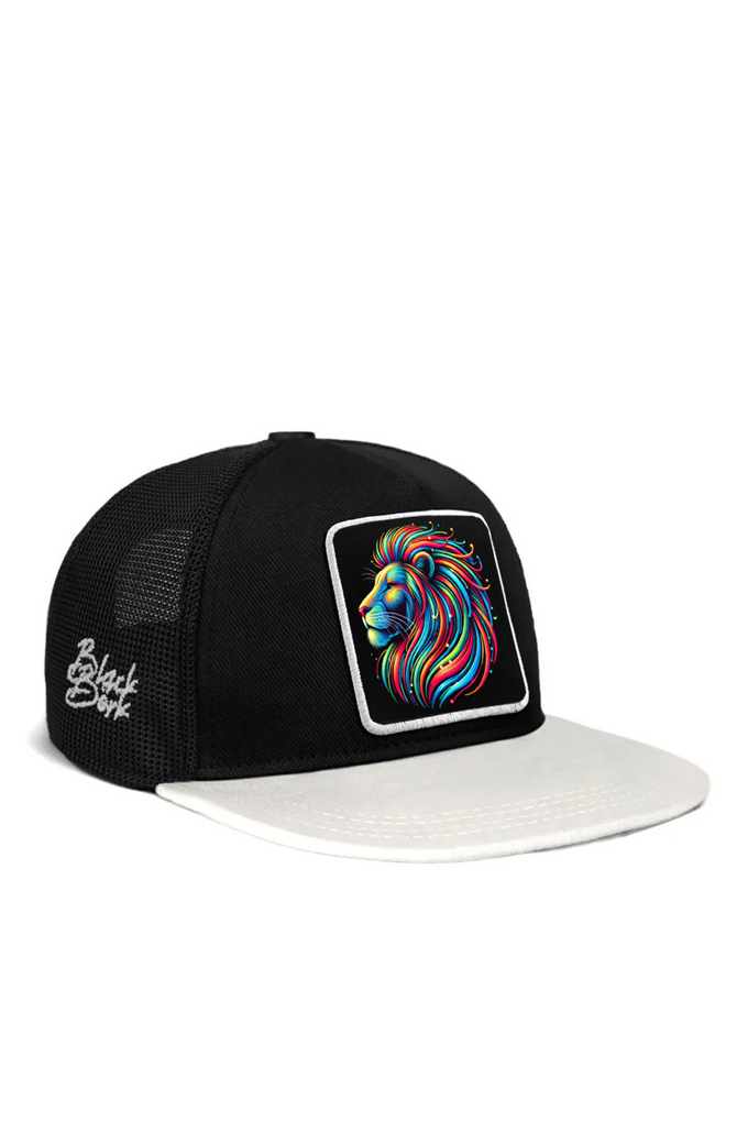 Hip Hop Kids Lion Logo White-Black Children's Trucker Cap 