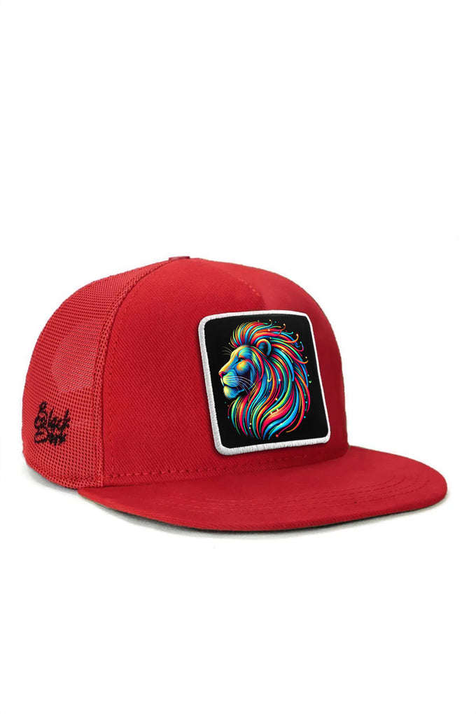 Hip Hop Kids Aslan Logolu Kırmızı Çocuk Trucker Şapka