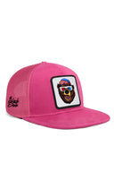 Hip Hop Kids Ayı Logolu Pembe Çocuk Trucker Şapka