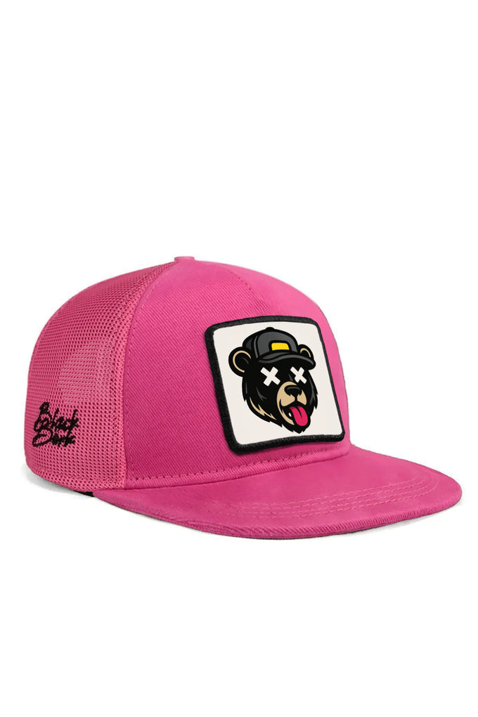 Hip Hop Kids Ayı Logolu Pembe Çocuk Trucker Şapka