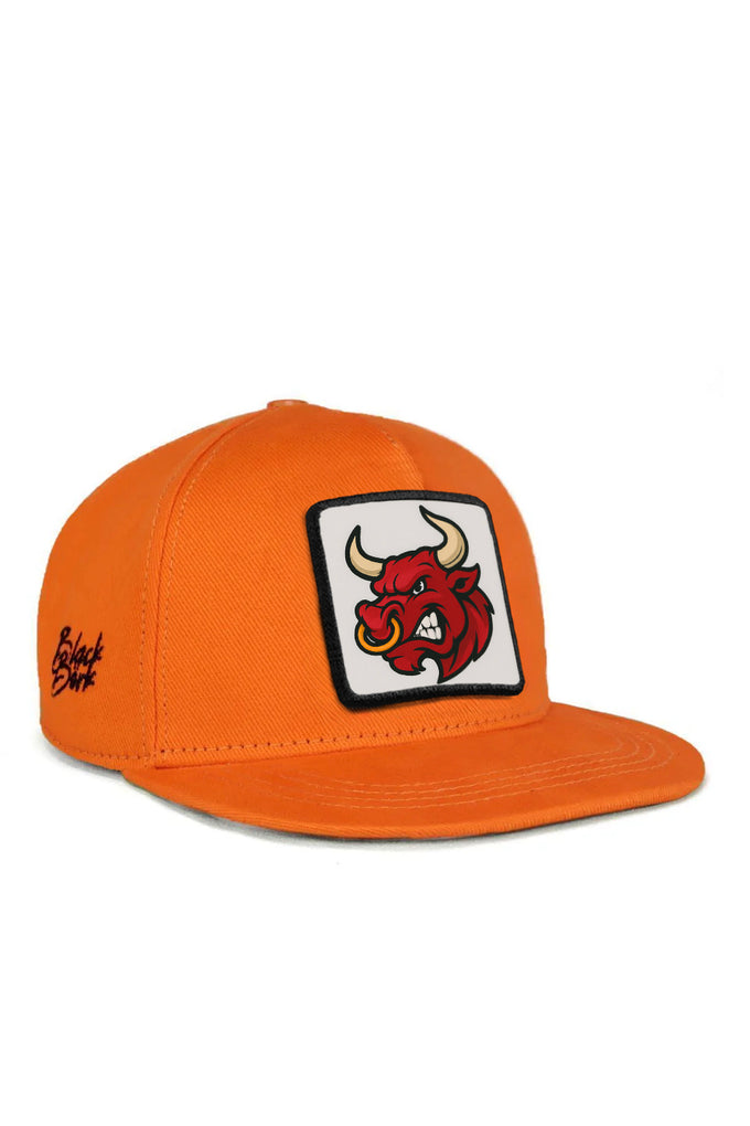 Hip Hop Kids Bull Logo Orange Children's Baseball Cap