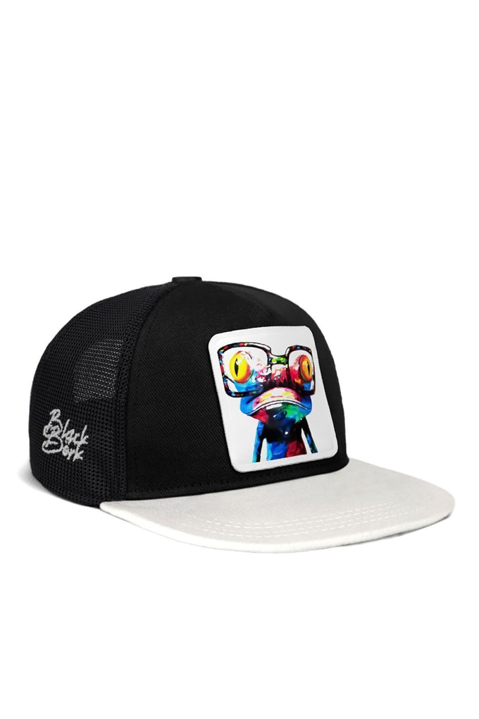 hip-hop-kids-bukalemun-logolu-beyaz-siyah-cocuk-trucker-sapka-1711 - BlackBörk TR