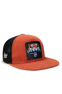 Hip Hop Kids Kaplan Logolu Kiremit-Siyah Çocuk Trucker Şapka