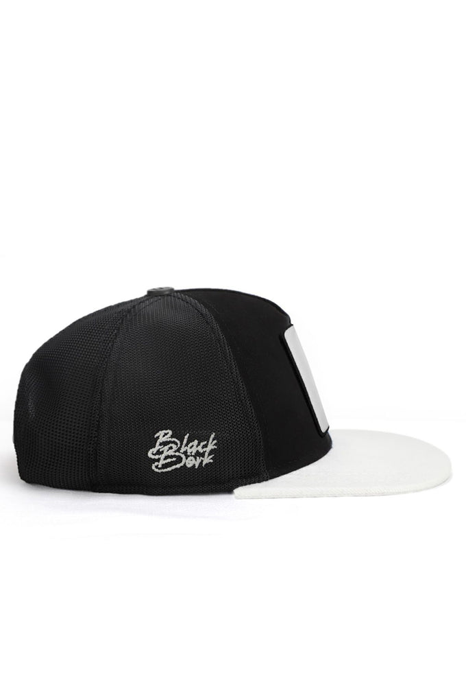 Hip Hop Kids Kurt Logolu Beyaz-Siyah Çocuk Trucker Şapka