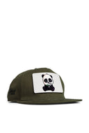 Hip Hop Kids Panda Logolu Haki Çocuk Şapka