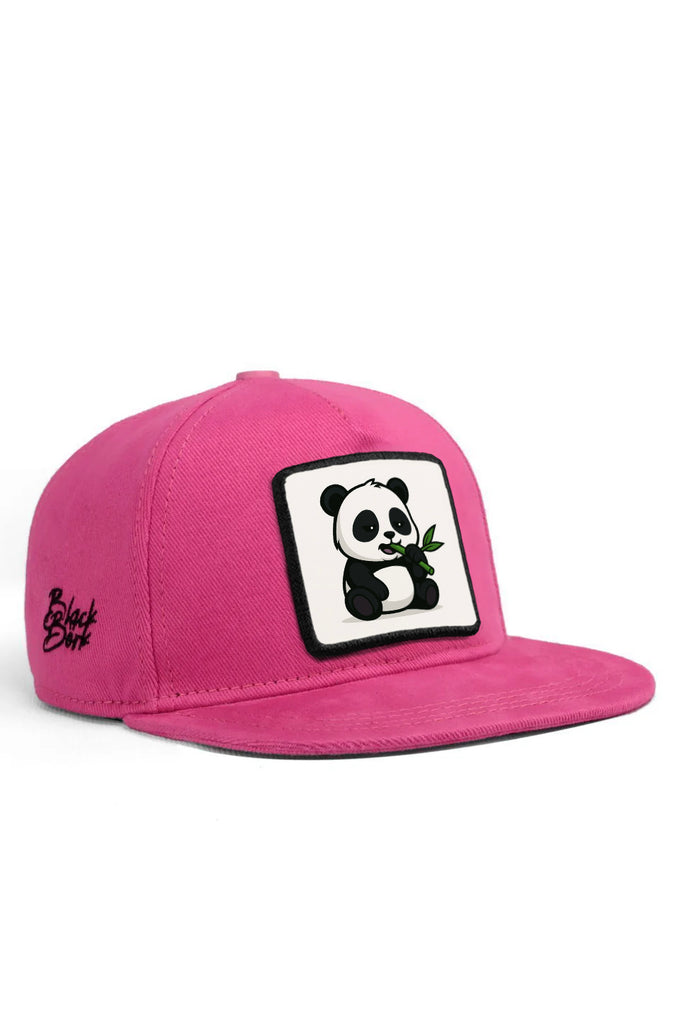 Hip Hop Kids Panda Logolu Pembe Çocuk Beyzbol Şapka