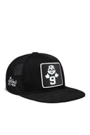 Hip Hop Kids Panda Logolu Siyah Çocuk Trucker Şapka