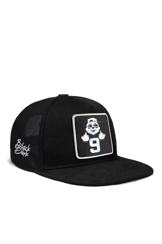 hip-hop-kids-panda-logolu-siyah-cocuk-trucker-sapka-1811 - BlackBörk TR