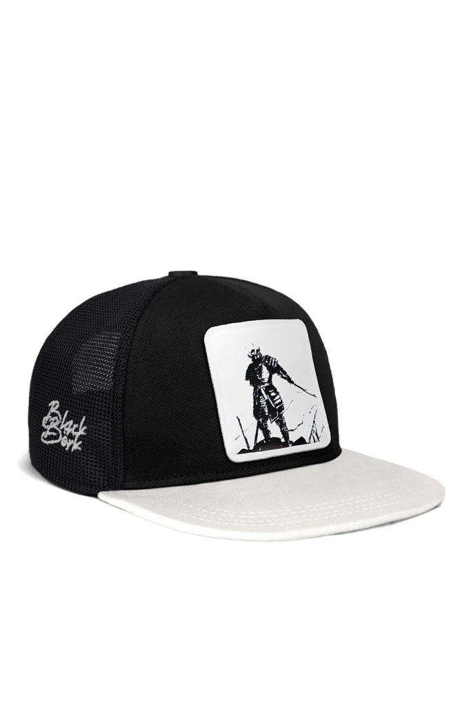 Hip Hop Kids Samurai Logo White-Black Children's Trucker Cap 