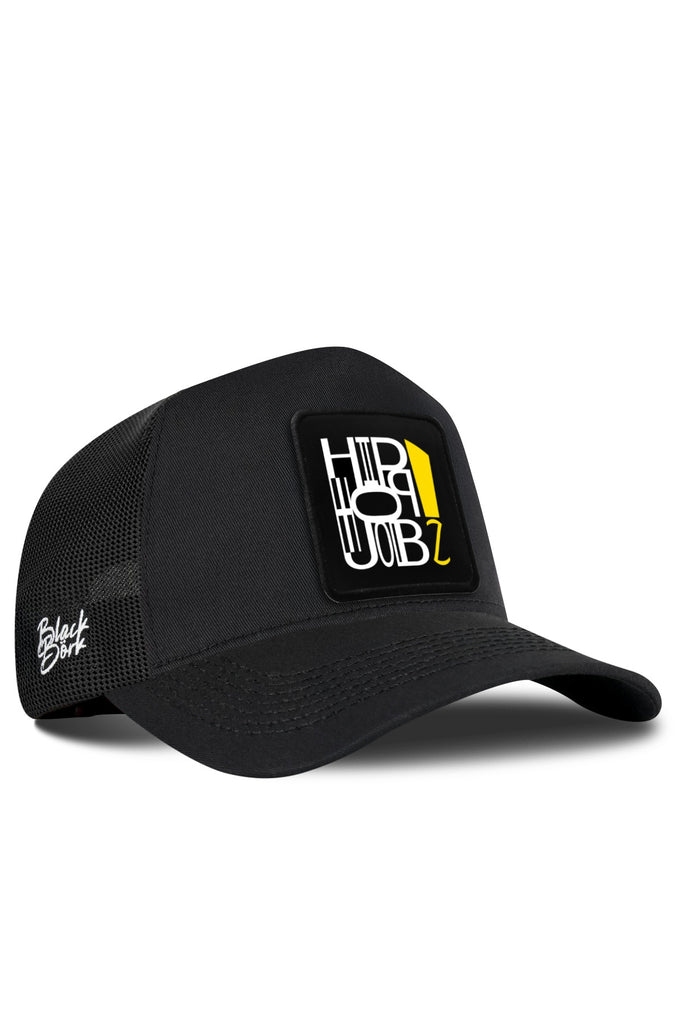 Hiphopjobz 2026 Logolu Siyah Trucker Şapka