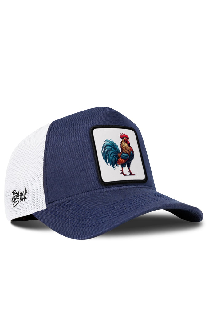 Horoz Logolu Cordura Lacivert-Beyaz Trucker Şapka