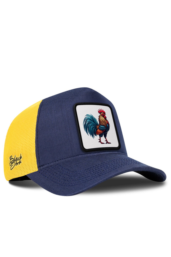 Horoz Logolu Cordura Lacivert-Sarı Trucker Şapka