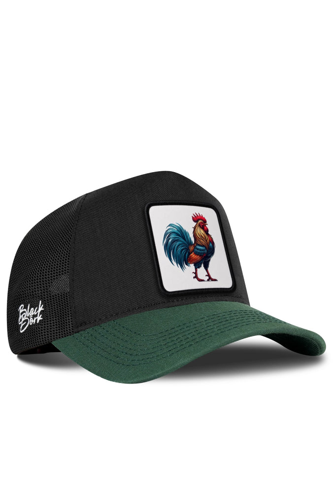 Horoz Logolu Cordura Petrol Yeşili-Siyah Trucker Şapka