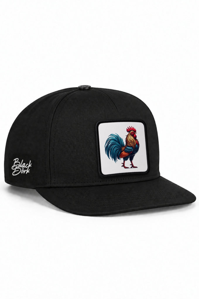 Horoz Logolu Siyah Hip Hop Şapka