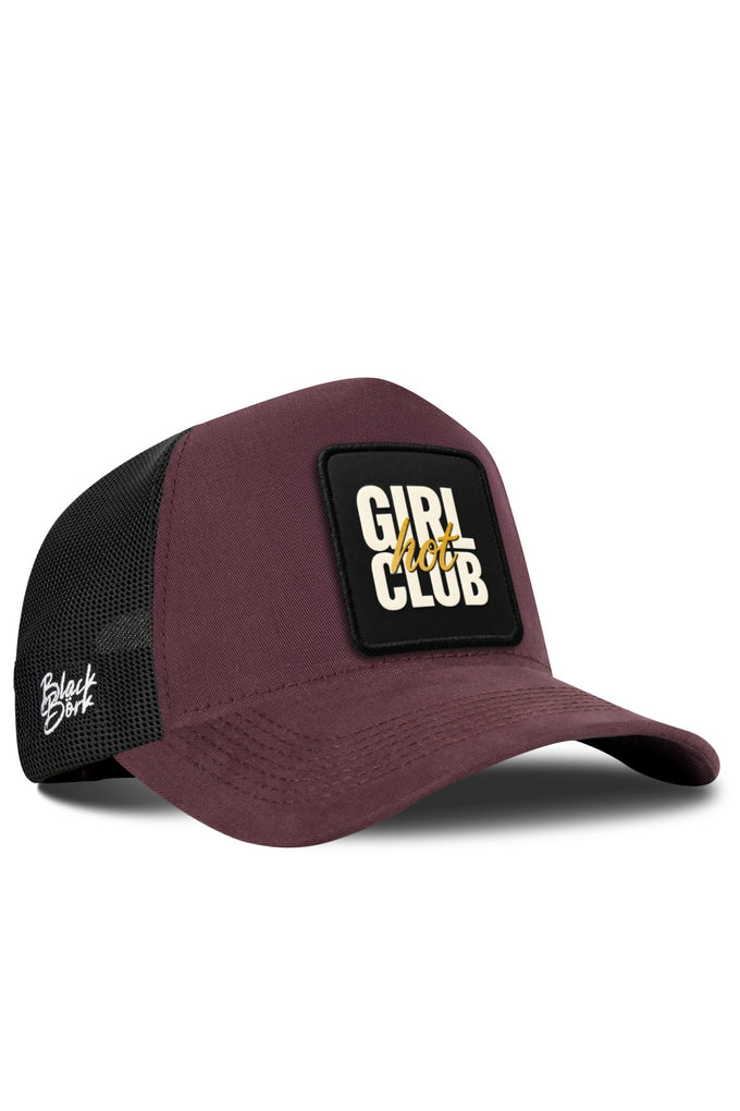 Hot Girl Club Logolu Kahve Trucker Şapka