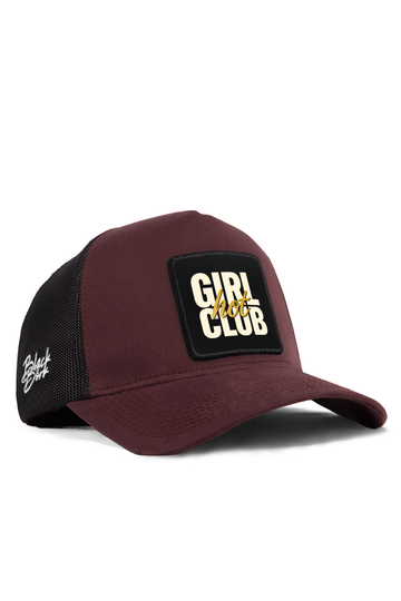Hot Girl Club Logolu Kahve Trucker Şapka