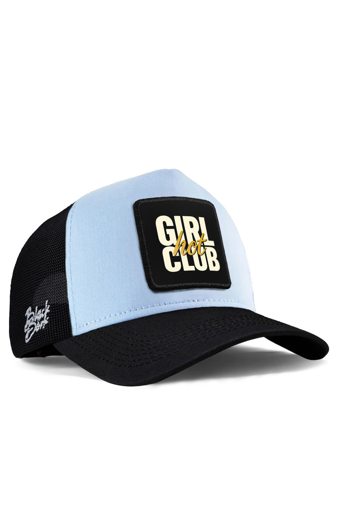 hot-girl-club-logolu-siyah-buz-mavi-trucker-sapka-5621 - BlackBörk TR
