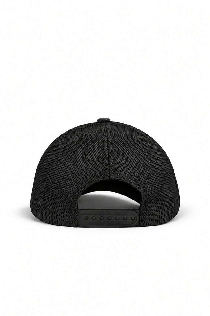 Hustle Black Logo Black-Camel Trucker Cap