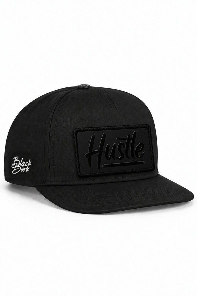 Hustle Black Logolu Siyah Hip Hop Şapka