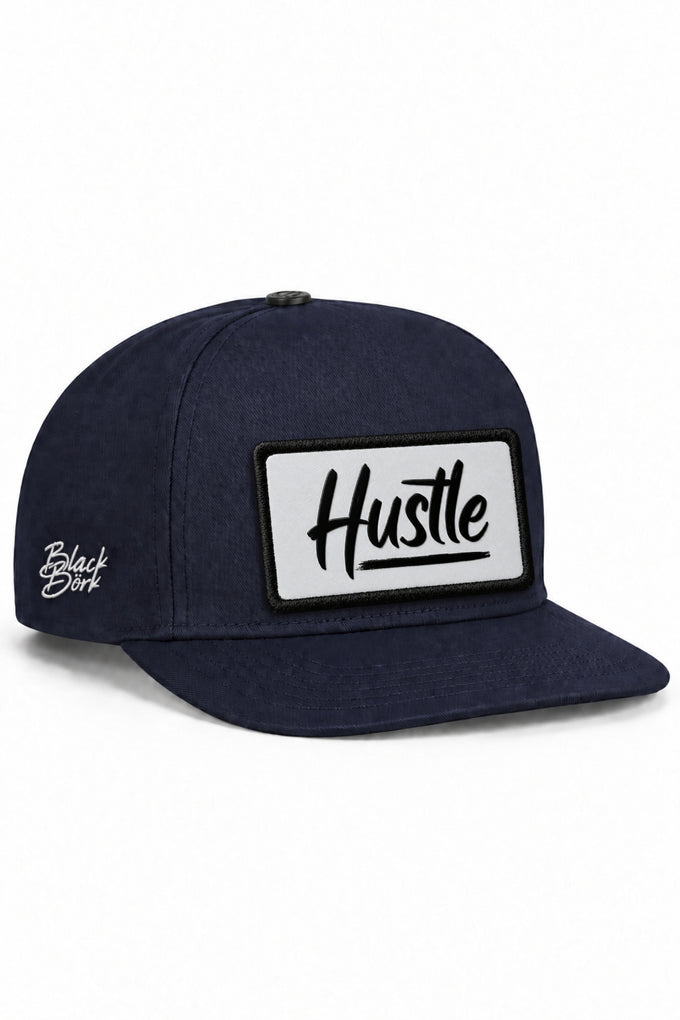 Hustle Logolu Lacivert Hip Hop Şapka