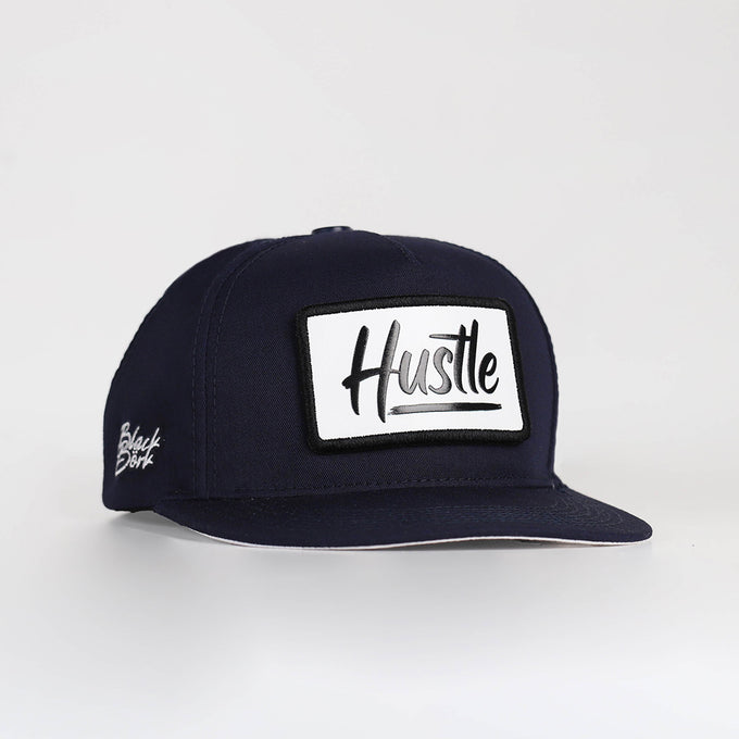 hustle-logolu-lacivert-hip-hop-sapka-3560 - BlackBörk TR